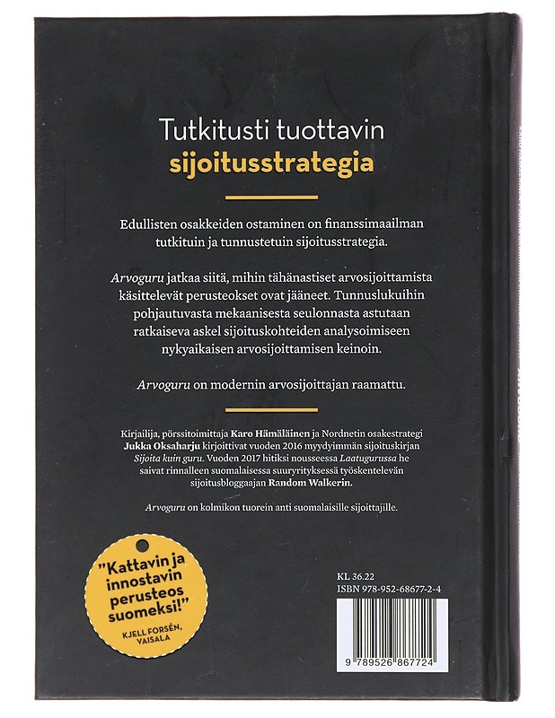 Arvoguru : näin löydät halvimmat osakkeet - Hämäläinen, Karo - Harrastekirjat - 10105481686 - 1