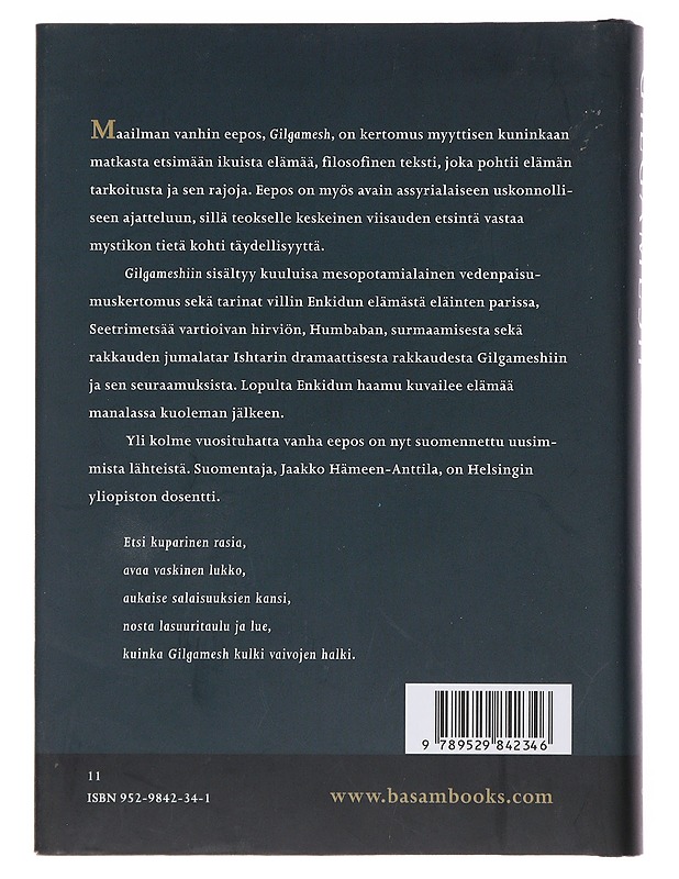 Gilgamesh : kertomus ikuisen elämän etsimisestä - Hämeen-Anttila, Jaakko - Tietokirjat ja oppaat - 10105481702 - 1