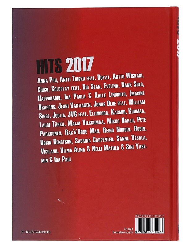 Hits 2017 - Leskelä, Ari - Musiikki- ja elokuvakirjat - 10105481727 - 1