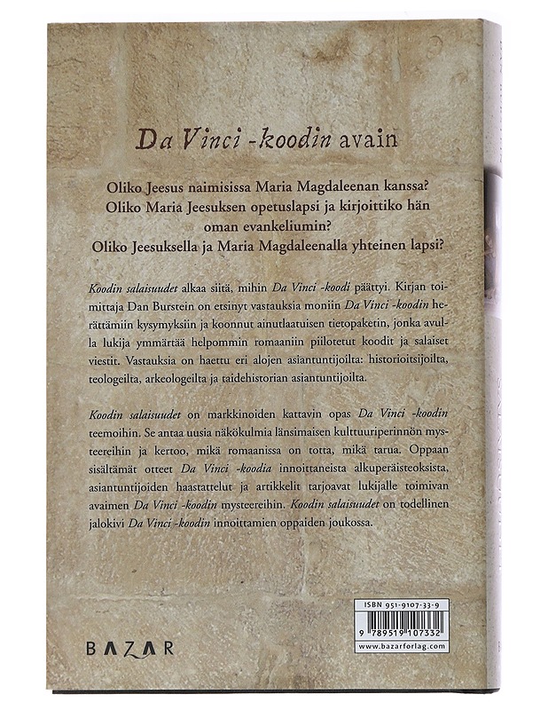Koodin salaisuudet : epävirallinen opas Da Vinci -koodin mysteereihin - Burstein, Dan - Jännitys ja dekkarit - 10105481760 - 1