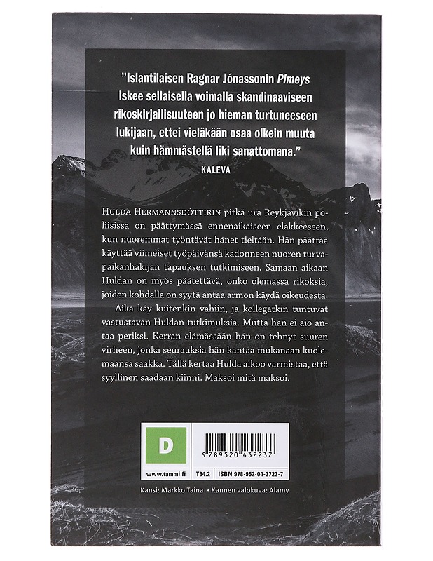 Pimeys - Ragnar Jónasson - Jännitys ja dekkarit - 10105481811 - 1