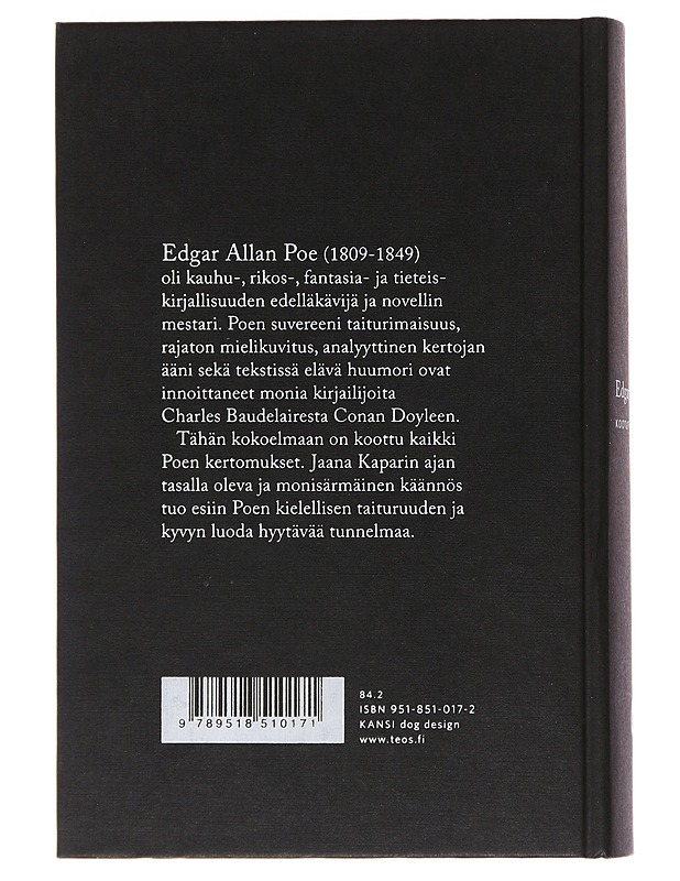 Kootut kertomukset - Poe, Edgar Allan - Romaanit ja novellit - 10105481829 - 1