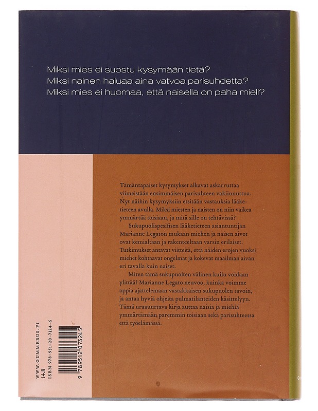 Miksi miehet eivät muista mitään ja naiset liiankin hyvin - Legato, Marianne J. - Tietokirjat ja oppaat - 10105481833 - 1