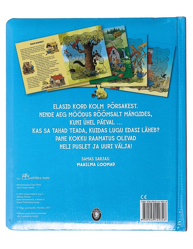 3 väikest põrsakest -palapelikirja - Lastenkirjat - 10105481879 - 1