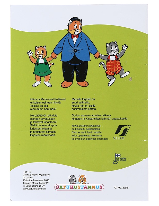 Miina ja Manu kirjastossa - Puranen, Tuula - Lastenkirjat - 10105481892 - 1