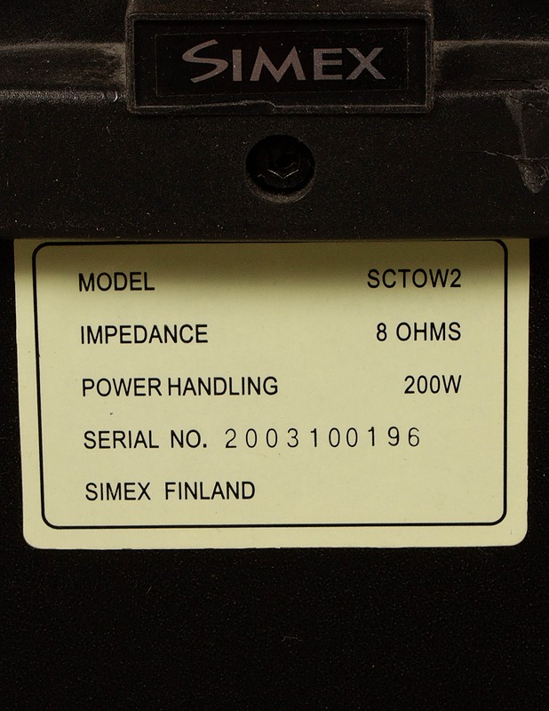 SIMEX SCTOW2 kaiutinpari - Audio - 10105481899 - 3