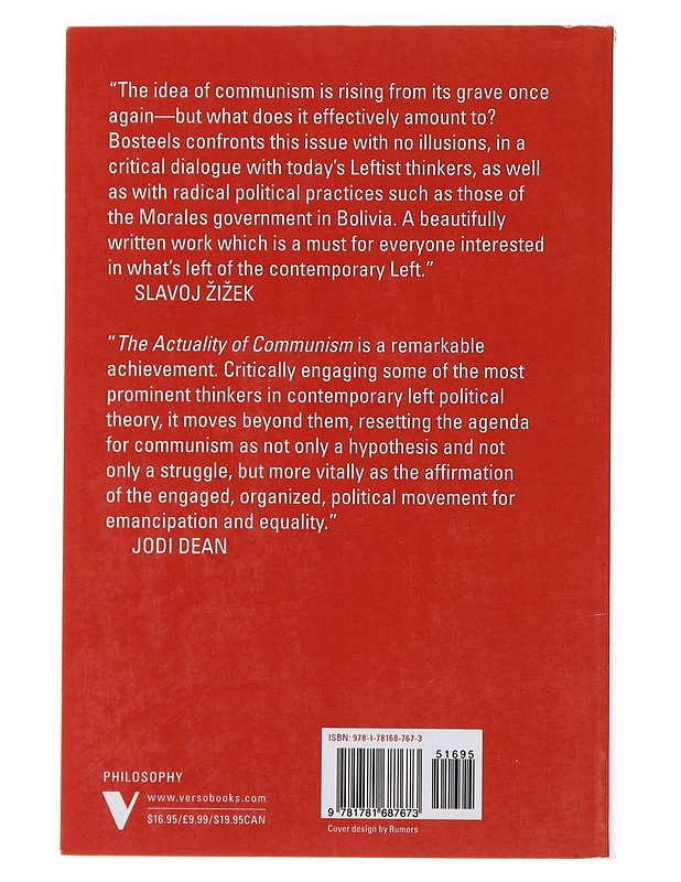 The Actuality of Communism - Bruno Bosteels - Historiakirjat - 10105481976 - 1