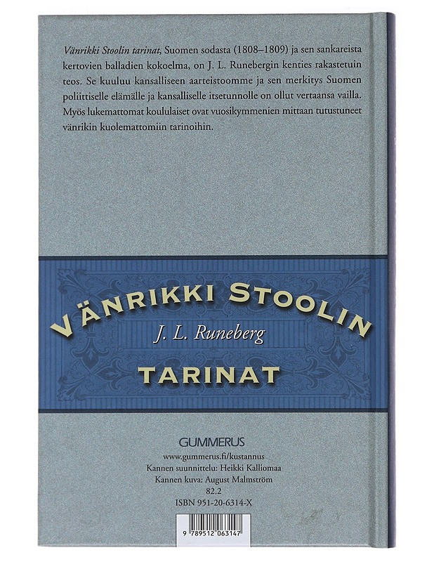 Vänrikki Stoolin tarinat - Runeberg, Johan Ludvig - Runot ja näytelmät - 10105482037 - 1