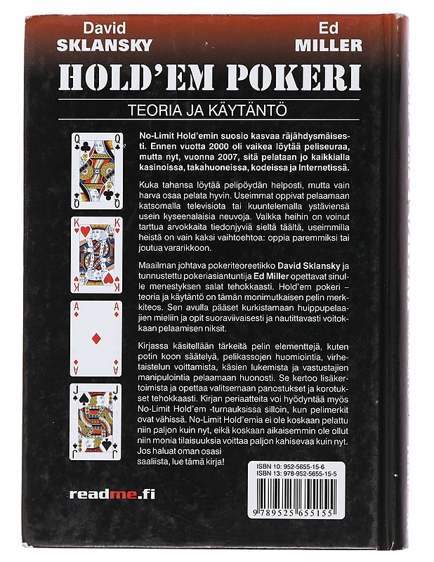 Hold'em pokeri : teoria ja käytäntö - Sklansky, David - Tietokirjat ja oppaat - 10105482334 - 1