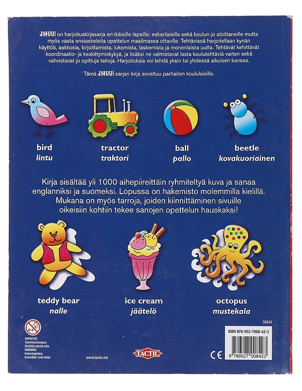 Kuvasanakirja englanti-suomi : 1000 sanaa & tarroja - Friman, Laura - Lastenkirjat - 10105482336 - 1
