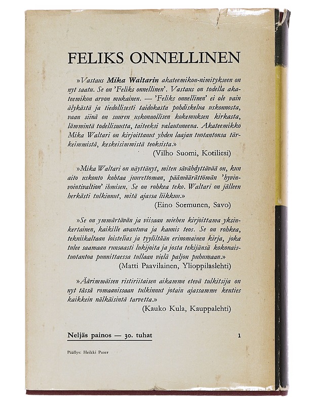 Feliks onnelinen - Mika Waltari - Romaanit ja novellit - 10105482365 - 1