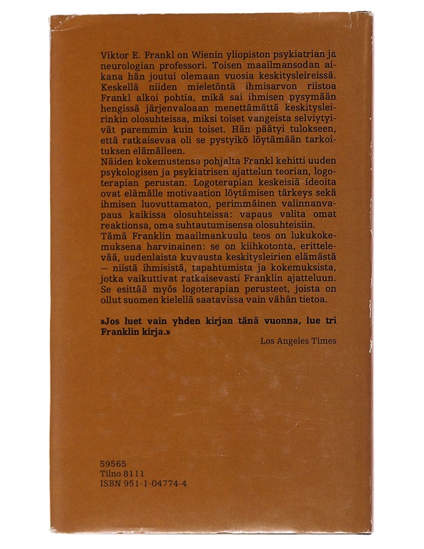 Ihmisyyden rajalla - Frankl, Viktor E. - Tietokirjat ja oppaat - 10105482648 - 1