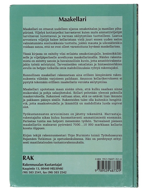 Maakellari - Nurmisto, Urpo - Tietokirjat ja oppaat - 10105482783 - 1