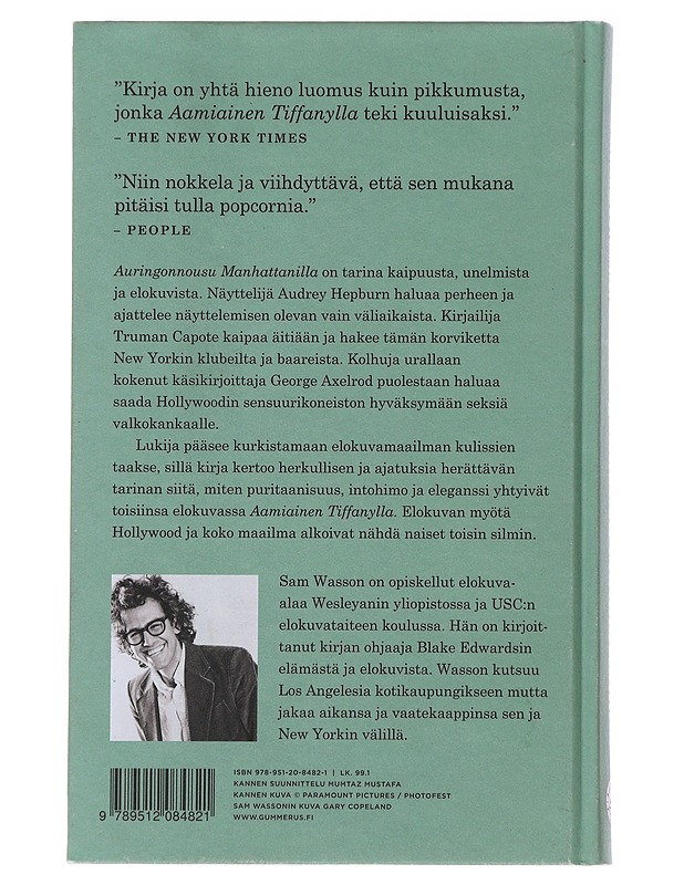 Auringonnousu Manhattanilla : Audrey Hepburn ja elokuvien moderni nainen - Wasson, Sam - Elämäkerrat ja muistelmat - 10105482791 - 1