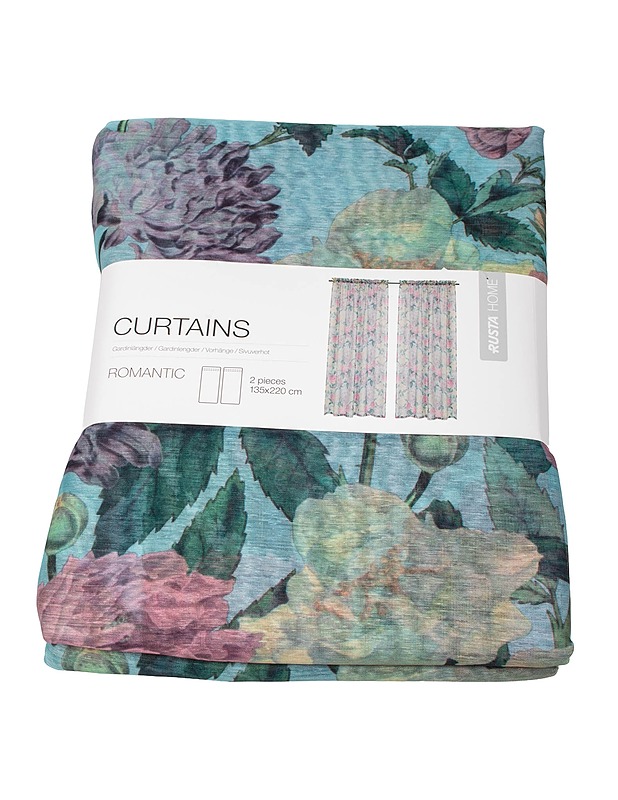 RUSTA HOME Romantic sivuverho, 135x220 cm, 2 kpl - Verhot ja kapat - 10105482794 - 0
