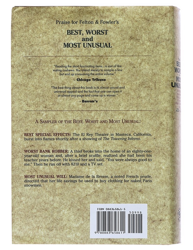 The Best, Worst and Most Unusual - Buce Felton & Mark Fowler - Romaanit ja novellit - 10105482823 - 1