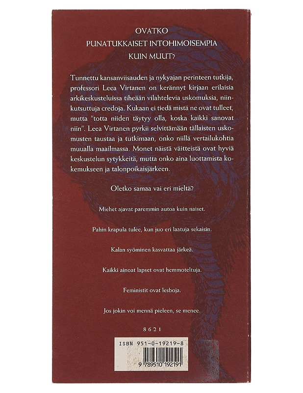 Arjen uskomuksia - Leea Virtanen - Tietokirjat ja oppaat - 10105482844 - 1