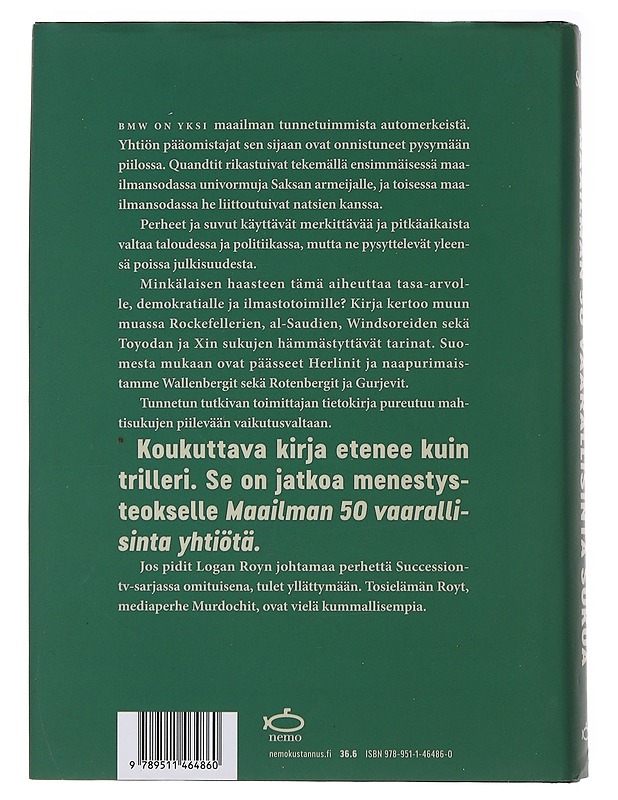 Maailman 50 vaarallisinta sukua - Hannu Sokala - Elämäkerrat ja muistelmat - 10105482897 - 1