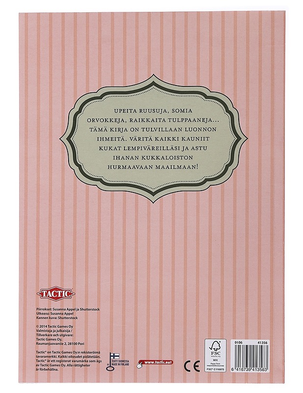 Kukkaloistoa värityskirja  -Susanna Appel - Käsityökirjat - 10105482981 - 0