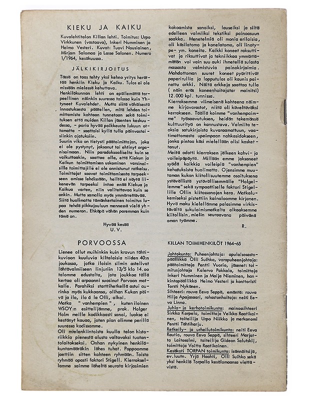 Kieku ja Kaiku 1/1964 - Lehdet - 10105483010 - 1