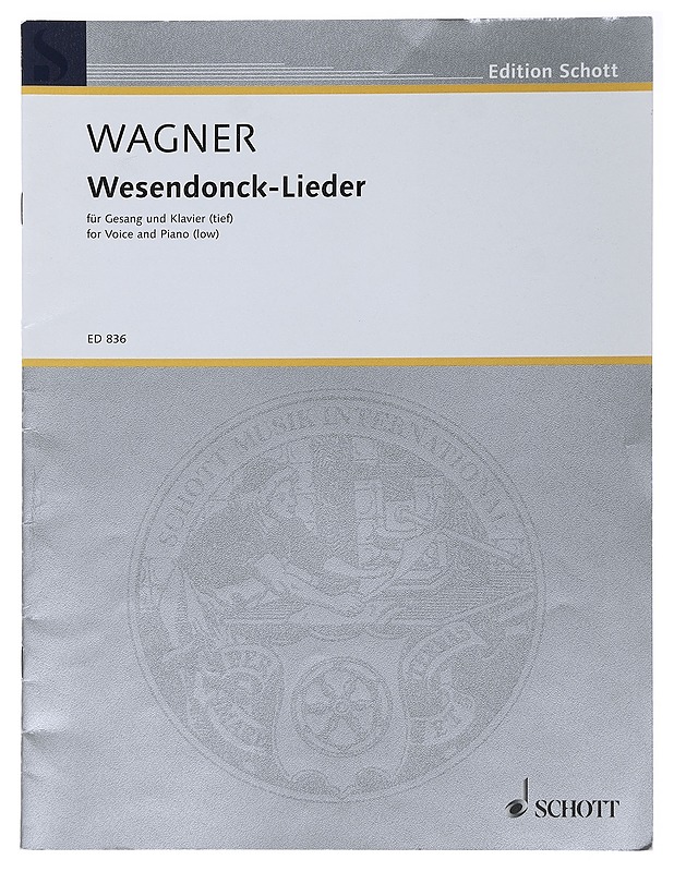 Wagner: Wesendonck-Lieder für Gesang und Klavier - Musiikki- ja elokuvakirjat - 10105483035 - 0