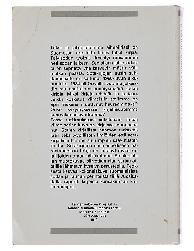 Viime sotien kirjat - Juhani Niemi - Romaanit ja novellit - 10105483065 - 1