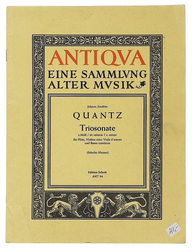 Quantz: Triosonate  - Musiikki- ja elokuvakirjat - 10105483072 - 0