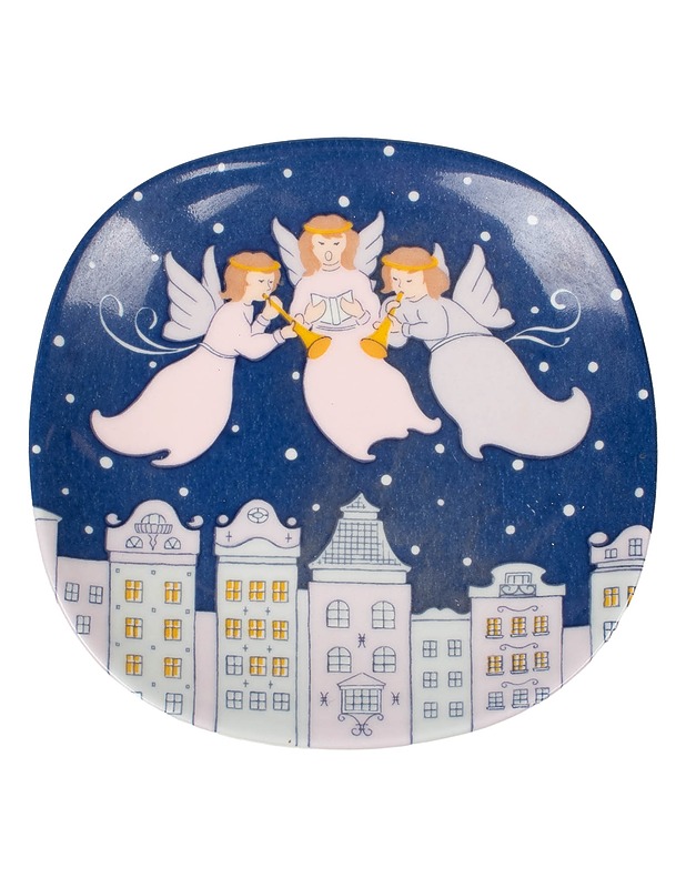 ARABIA VVO Enkeleitä kaupungin yllä seinälautanen - Designsuosikit - 10105483091 - 0