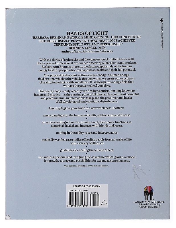 Hands of light : a guide to healing through the human energy field : a new paradigm for the human being in health, relationship, and disease - Barbara Ann Brennan - Tietokirjat ja oppaat - 10105483101 - 1