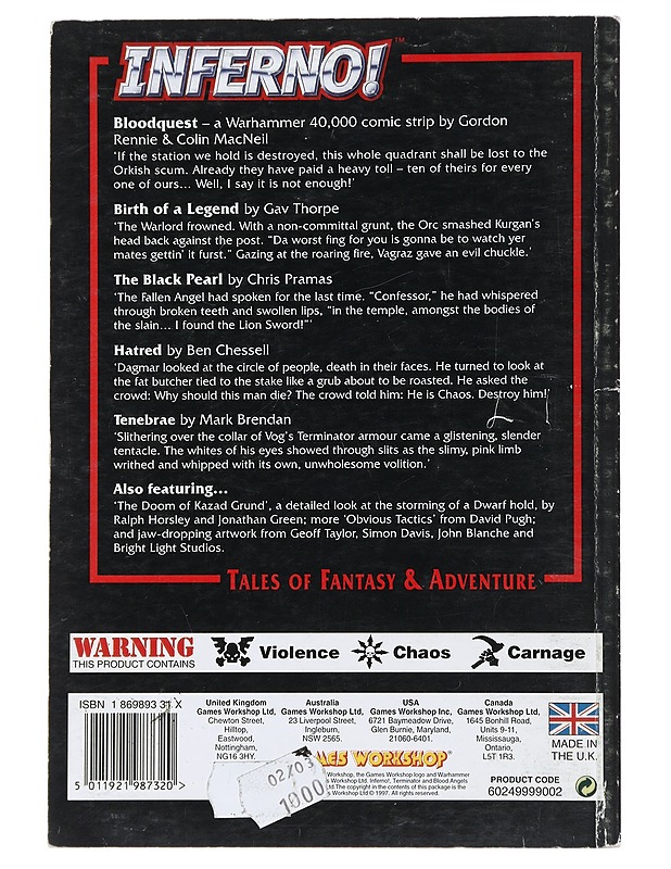 Inferno! Nro: 2 - Andy Jones - Lehdet - 10105483131 - 1