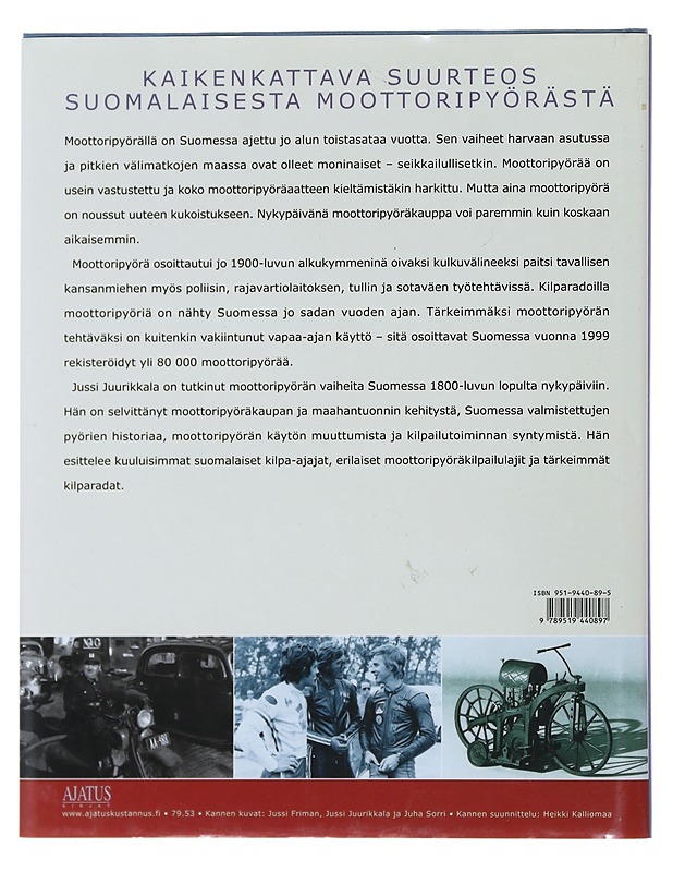 Moottoripyörä Suomessa - Jussi Juurikkala - Historiakirjat - 10105483253 - 1