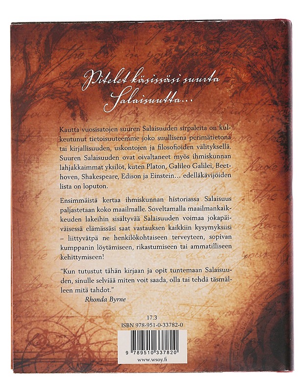 Salaisuus - Byrne, Rhonda - Hyvinvointikirjat - 10105483293 - 1