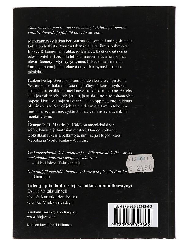 Miekkamyrsky. 2 - Martin, George R. R. - Fantasia- ja scifi - 10105483320 - 1
