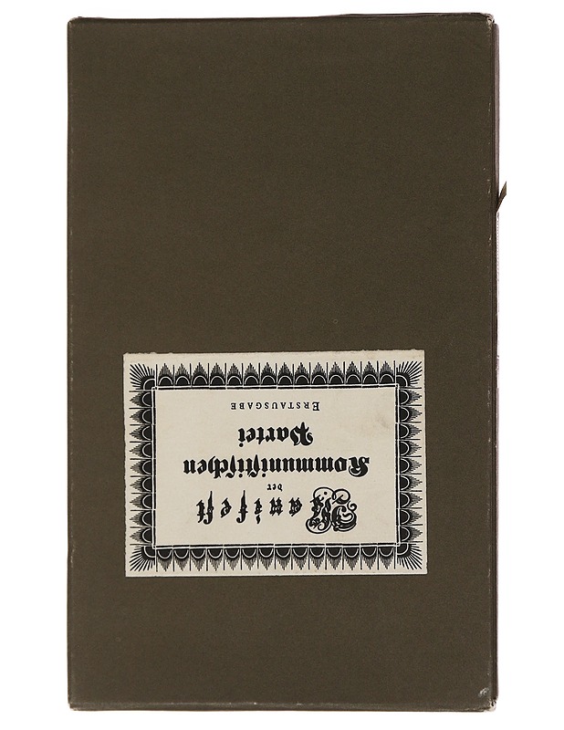 Manifest der Kommunistischen Partei Erstausgabe - Historiakirjat - 10105483351 - 1