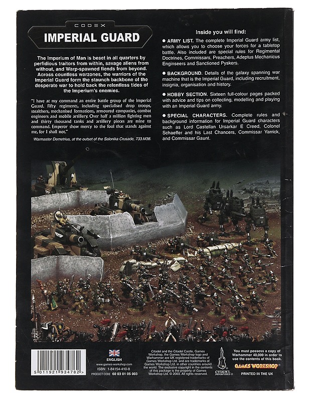 Codex: Imperial Guard  - Fantasia- ja scifi - 10105483395 - 1