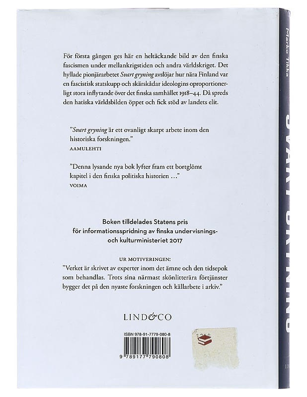Svart gryning : fascismen i Finland, 1918-44 - Roselius, Aapo - Historiakirjat - 10105483557 - 1
