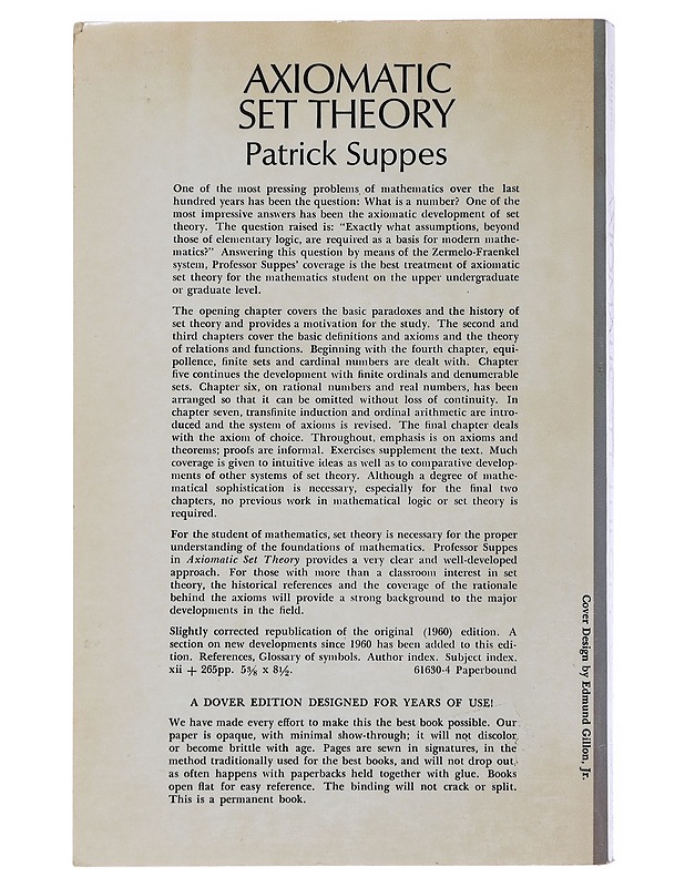 Axiomatic set theory - Patrick Suppes - Tietokirjat ja oppaat - 10105483640 - 1