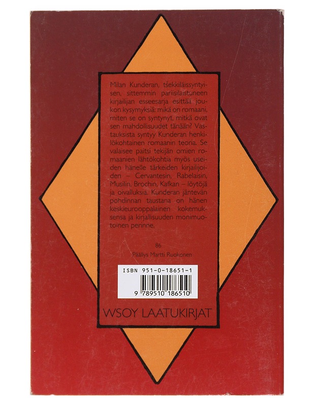 Romaanin taide - Kundera, Milan - Historiakirjat - 10105483645 - 1