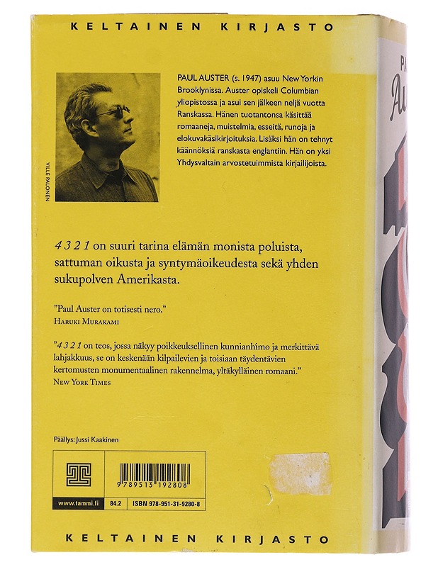 4 3 2 1 - Auster, Paul - Romaanit ja novellit - 10105483784 - 1