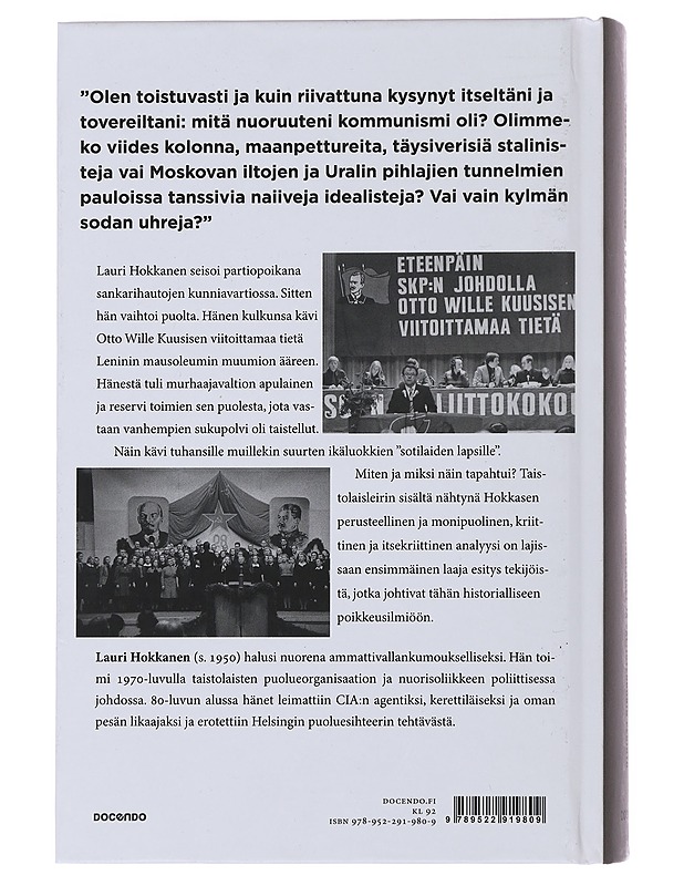 Kenen joukoissa seisoin - Lauri Hokkanen - Historiakirjat - 10105483785 - 1