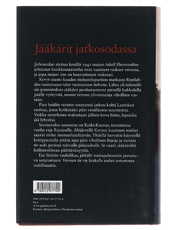 Verinen tie - Esa Sirén - Romaanit ja novellit - 10105483898 - 1