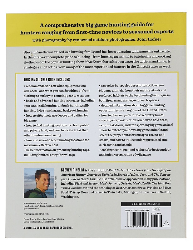 Hunting, butchering and cooking wild game -  Steven Rinella - Tietokirjat ja oppaat - 10105484060 - 1