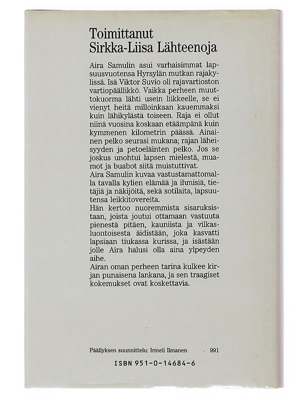 Soturi ja sunnuntailapsi - Samulin, Aira - Elämäkerrat ja muistelmat - 10105484164 - 1