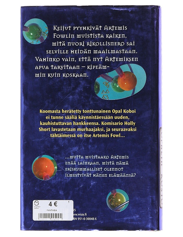 Artemis Fowl : Opalin kosto - Colfer, Eoin - Fantasia- ja scifi - 10105484171 - 1