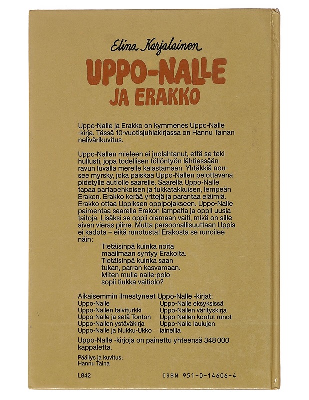 Uppo-Nalle ja erakko - Karjalainen, Elina - Lastenkirjat - 10105484230 - 1