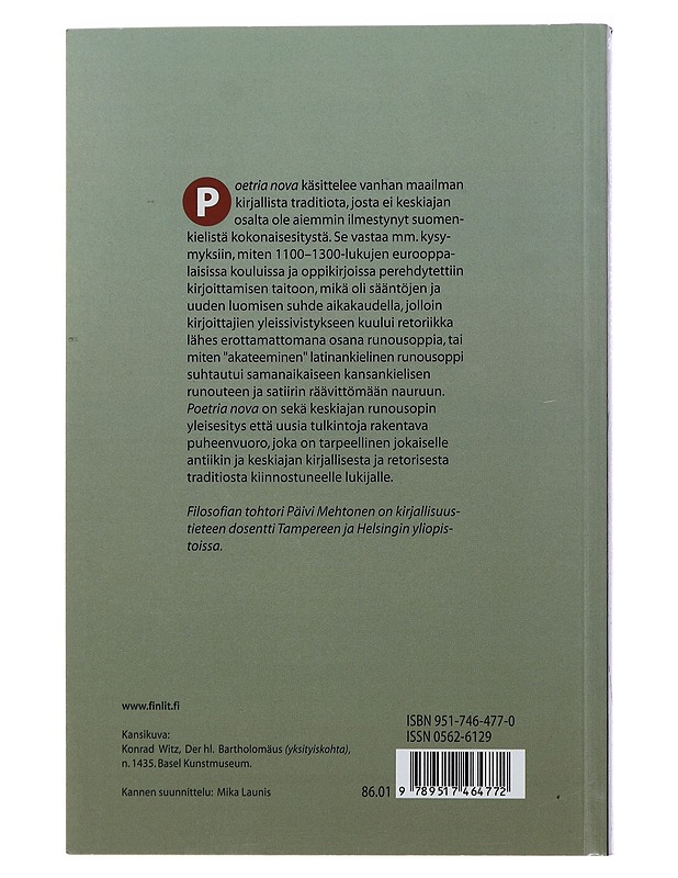 Poetria nova : johdatus keskiajan runousoppiin - Päivi Mehtonen - Runot ja näytelmät - 10105484271 - 1