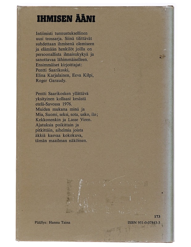 Ihmisen ääni - Pentti Saarikoski - Elämäkerrat ja muistelmat - 10105484386 - 1