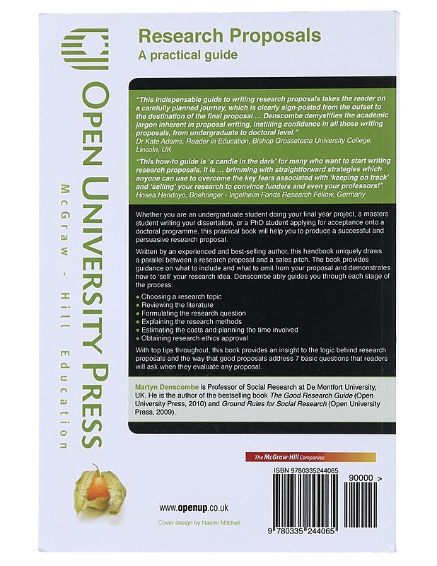 Research proposals : a practical guide - Martyn Denscombe - Tietokirjat ja oppaat - 10105484390 - 1