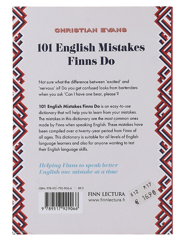 101 English mistakes Finns do - Christian Evans - Kirja lahjaksi - 10105484412 - 1
