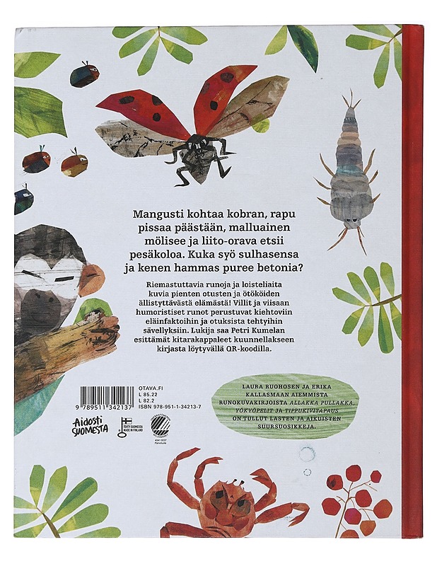 Otus opus : runoa ja totta pienistä eläimistä - Ruohonen, Laura - Lastenkirjat - 10105484433 - 1